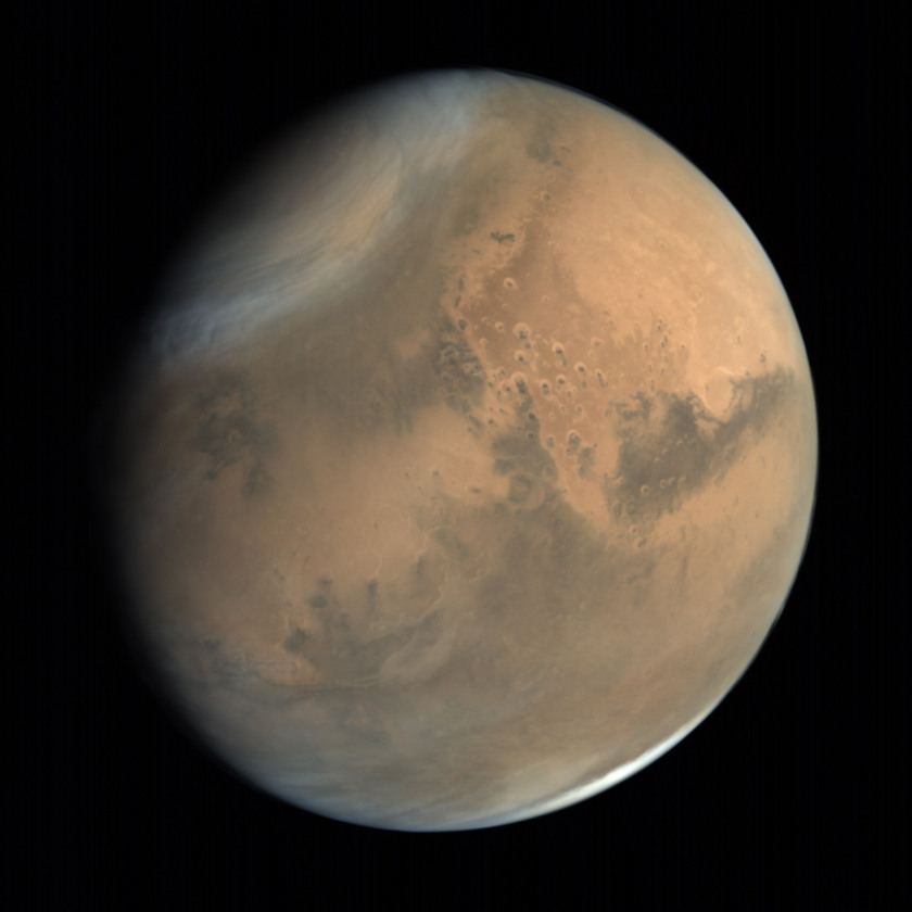Global view of Mars from MOM: Chryse and Acidalia Planitiae and Kasei, Mawrth, Tiu, and Ares Valles