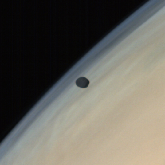 Phobos over Mars from MOM (detail)
