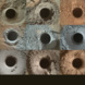 Fourteen Curiosity drill holes on Mars