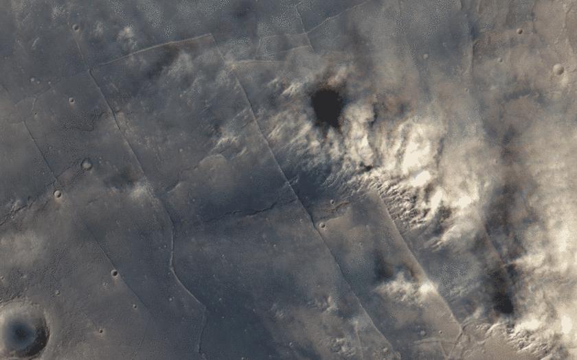 Dust stom over Tempe Terra, Mars ESA / DLR / FU Berlin (G. Neukum) / Justin Cowart
