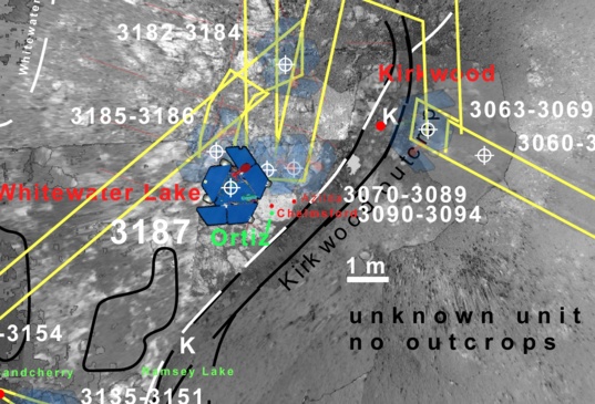 Opportunity's position as of sol 3188