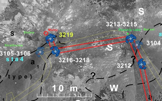 Opportunity's position after the sol 3219 drive