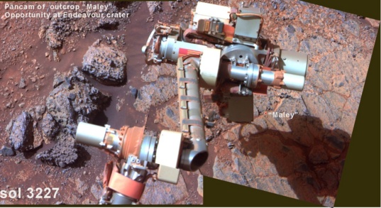 Opportunity Pancam of outcrop 