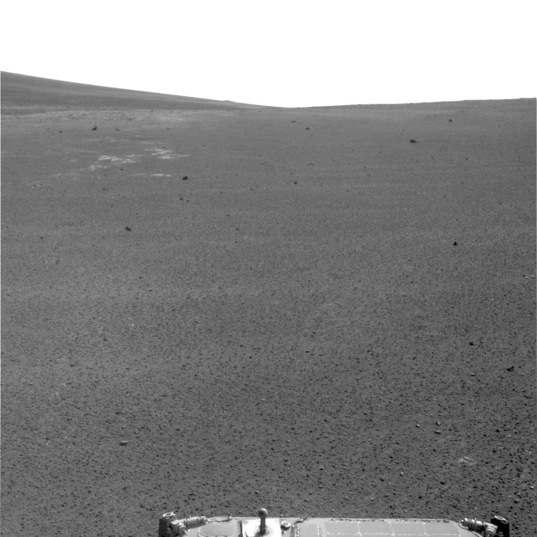 Navcam view looking south at the end of the sol 3310 drive 