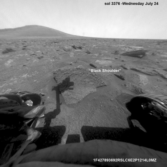 Hazcam view of target 