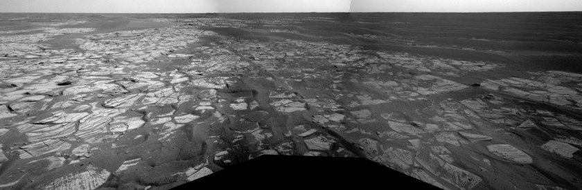 Opportunity's view on sol 1713, just before conjunction