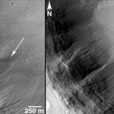 A new gully flow in Pursat Crater
