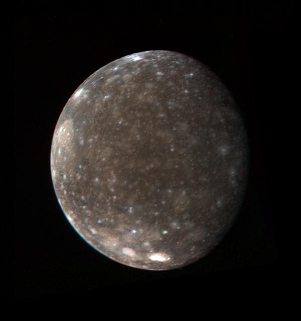 Voyager 1 global color view of Callisto