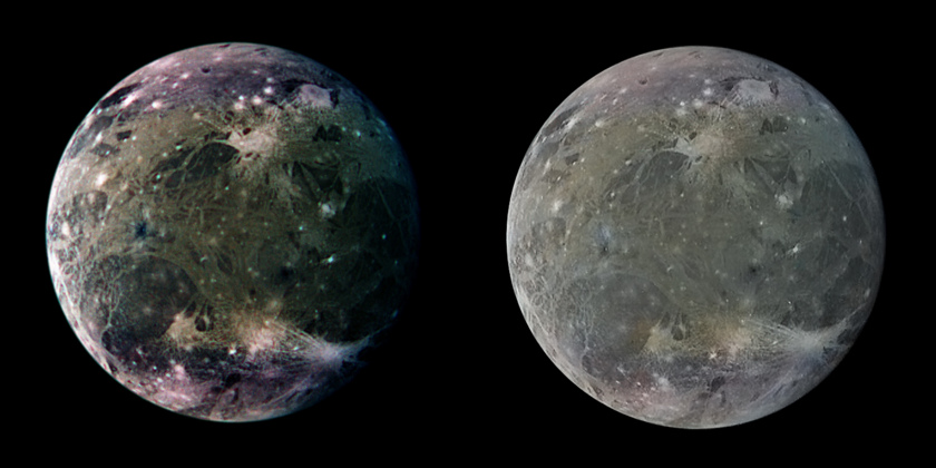 Color processing of Galileo global images of Ganymede
