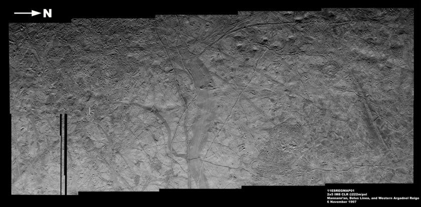 Galileo E11 Mosaic of Argadnel Regio, Europa