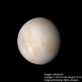 Global view of Europa from Voyager 2