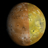 Color observation of Io's leading hemisphere