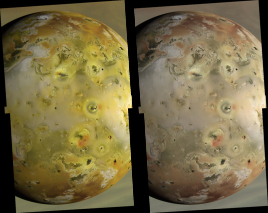 A reconstruction of Io's true color