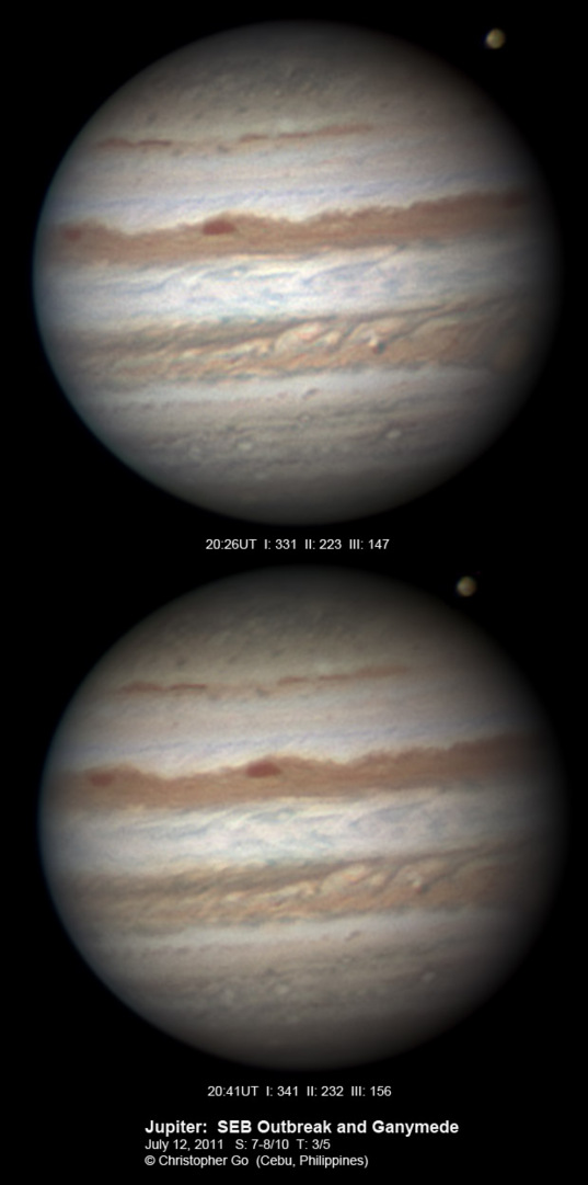 Jupiter on July 12, 2011 (with bonus Ganymede)