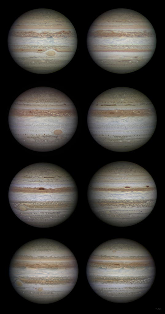 Jupiter's changing face, 2009-2012