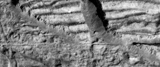Icy cliffs on Europa