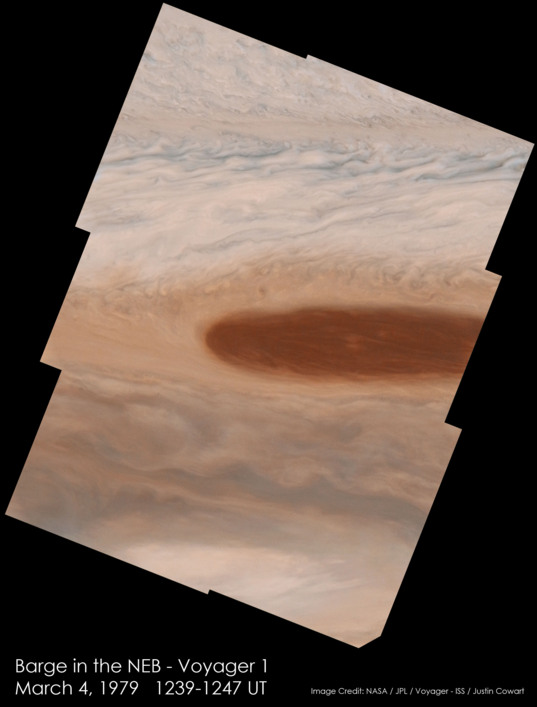 Barge in Jupiter's north equatorial belt