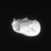 Cassini flies by Hyperion, August 17, 2005