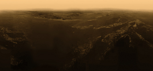 Huygens side-looking color panorama
