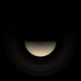 Saturnlight on the rings near equinox (simulation)