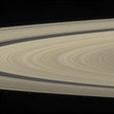 Saturn's rings, Mimas, Pan, and Prometheus