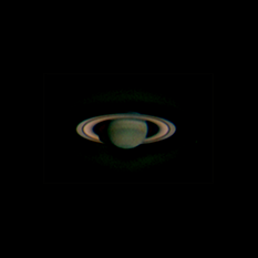 Cassini's first color view of Saturn