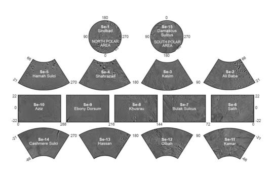 Index to Enceladus Map Sheets