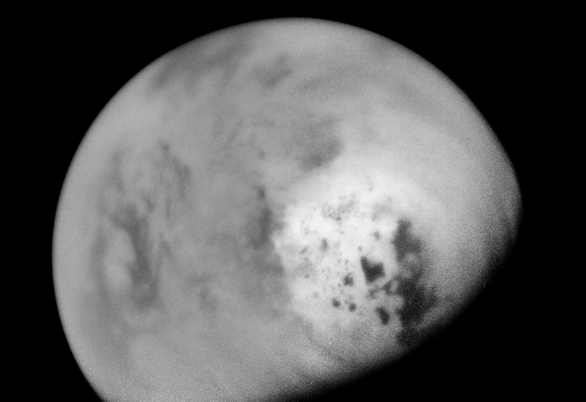 Cassini views Titan's lake-filled north