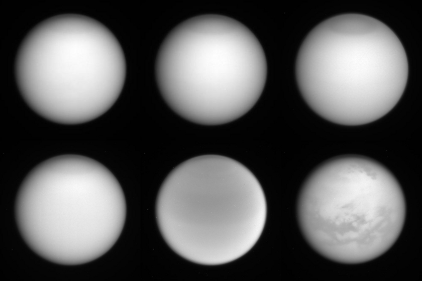 Titan through different Cassini filters
