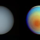 Uranus in true and false color