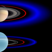The Saturnian and Uranian ring systems compared