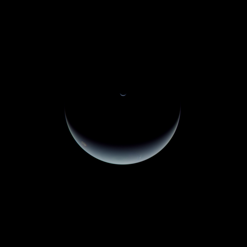 Crescent Neptune and Triton