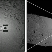 Hayabusa's shadow and target marker