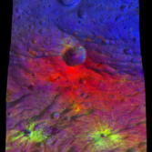 Oppia Crater in false color