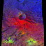 Oppia Crater in false color