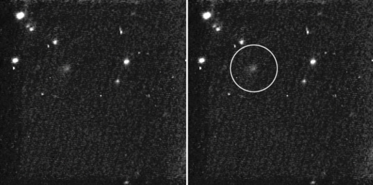 Stardust's first sight of Tempel 1