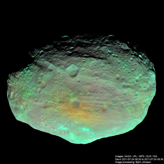 Vesta in enhanced color