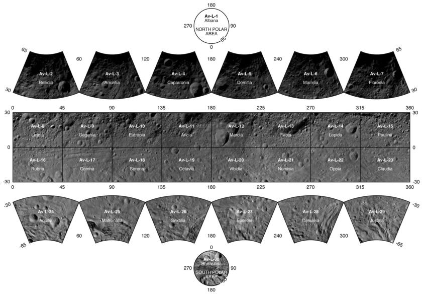 Photo-atlas of asteroid Vesta based on Low Altitude Mapping Orbit (LAMO) image data