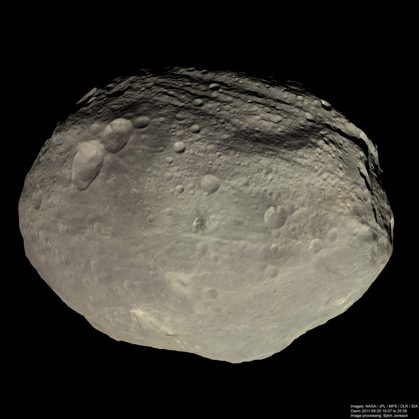 Global view of Vesta in natural color