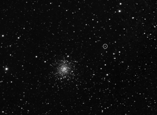 Rosetta's first sight of comet Churyumov-Gerasimenko of final approach phase (narrow-angle detail)