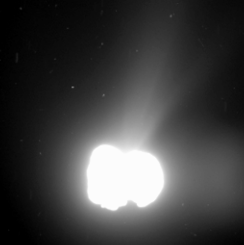 Cometary activity on Churyumov-Gerasimenko, August 2, 2014
