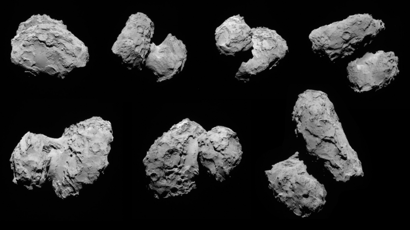 NavCam images of comet Churyumov-Gerasimenko from Rosetta's transfer from 100- to 60-kilometer orbit
