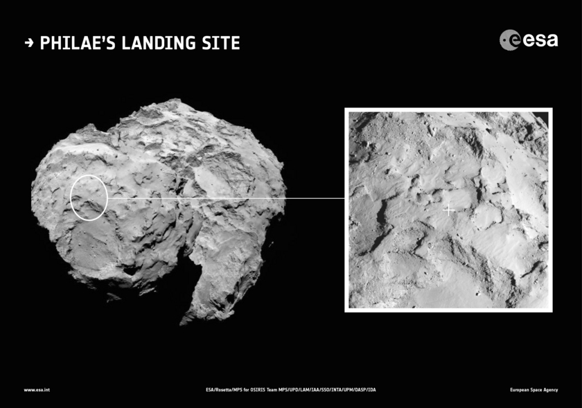 Philae's selected landing site: