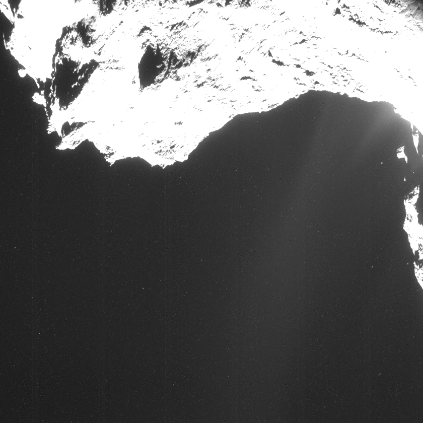 Vertical striping in raw ESA Rosetta NavCam images