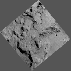 Philae's landing site in 3D