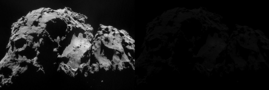 Rosetta NAVCAM mosaic of Comet 67P