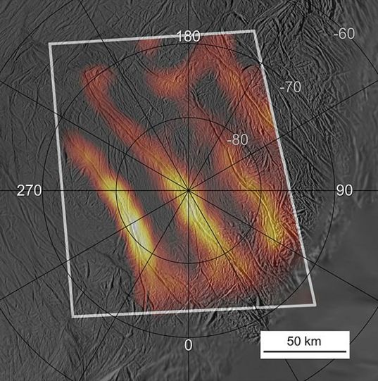 Enceladus tiger stripes