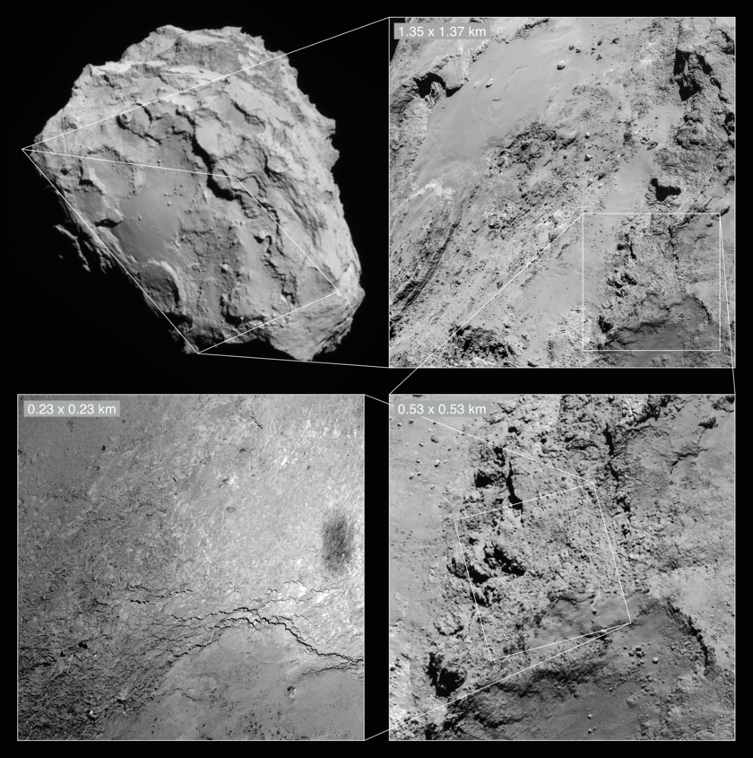 Rosetta sees its shadow: context images