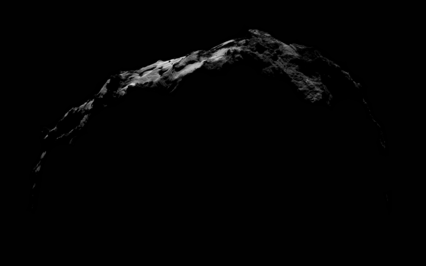 NavCam view of comet Churyumov-Gerasimenko on September 27, 2014: night excursion