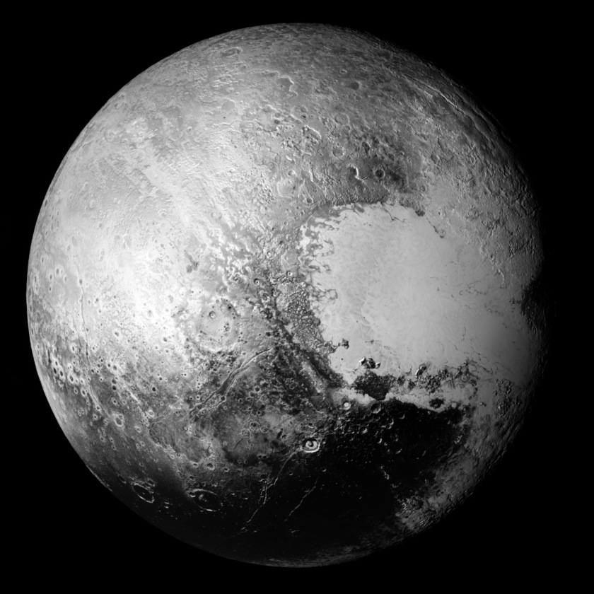 Before & After: New Horizons global view of Pluto with contrast adjustment